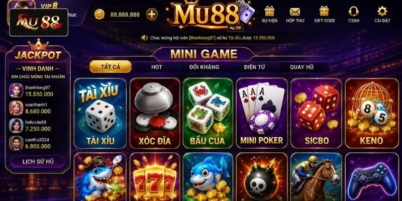MU88 Kho trò chơi đẳng cấp tại sảnh Mini Game